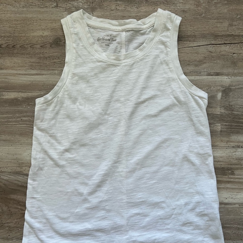J. Crew White Girlfriend Tank